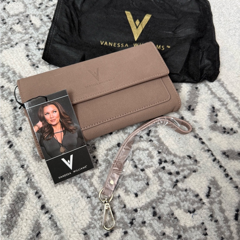 Vanessa Williams Suede Wallet/Wristlet Fawn